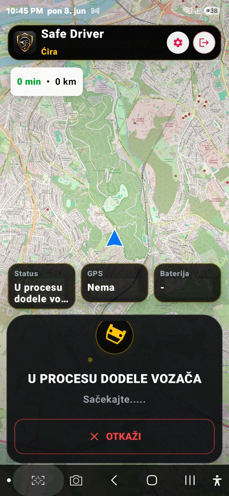 Safe Driver aplikacija naručivanje vožnje